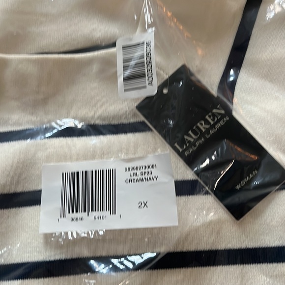 Ralph Lauren striped sweater 2X NWT - Picture 2 of 3